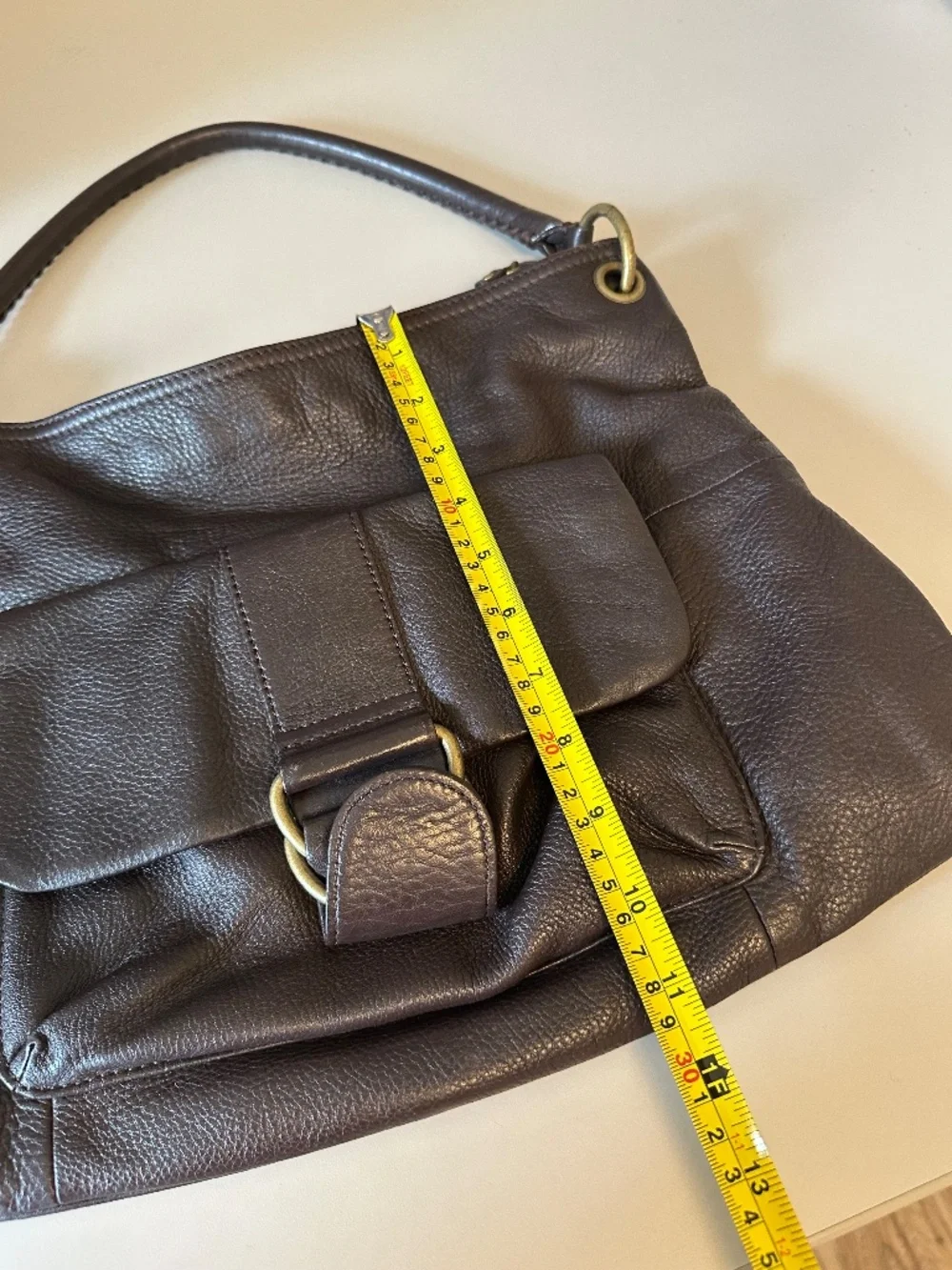Hobo Brown Leather Shoulder Bag